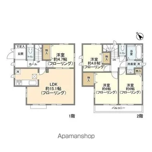 東京都府中市四谷3【一戸建】の間取り