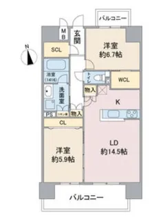 ラトゥール代官町WEST【4階】の間取り