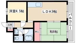 ダイアパレス三国3号館【2階】の間取り