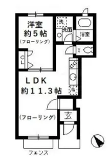 カリス荻窪【1階】の間取り