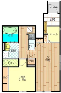 1LDKの間取り画像