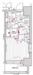 ガーラ・パークサイド川崎【10階】の間取り