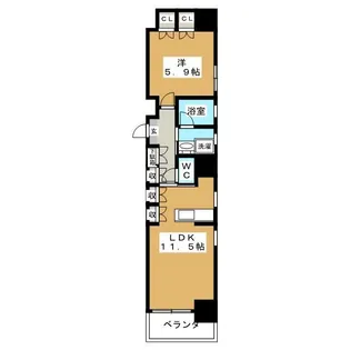 ザ カシワ拾番【9階】の間取り