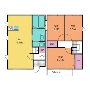 栃木県宇都宮市御幸町【一戸建】の間取り