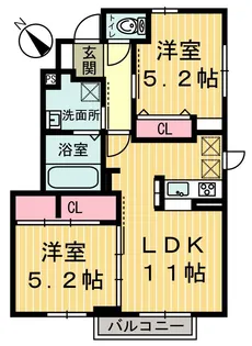 ミルクロス【1階】の間取り
