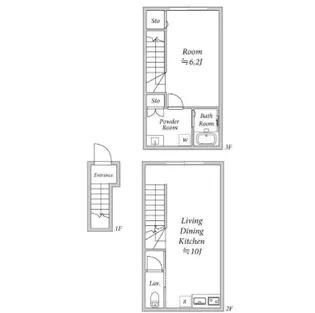 東京都世田谷区弦巻3【アパート】の間取り