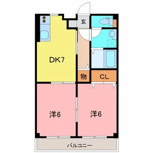 ピラ宮崎【3階】の間取り