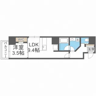 1LDKの間取り画像