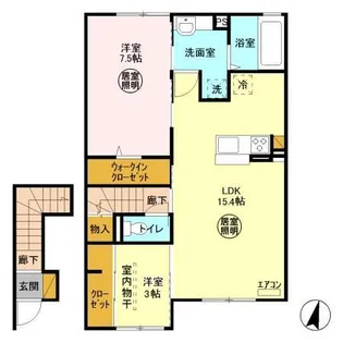 ベレタニア A【2階】の間取り