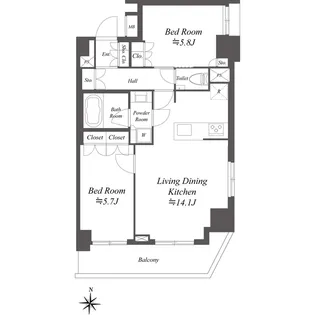 AIFLAT両国【8階】の間取り