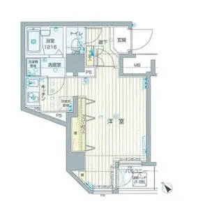 フォレシティ六本木【7階】の間取り