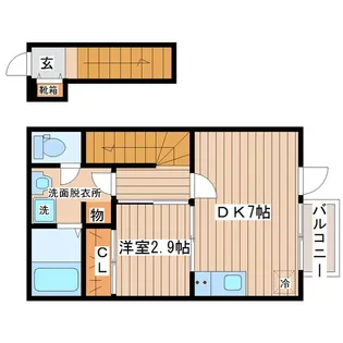 ラスティーズ榴岡公園【2階】の間取り