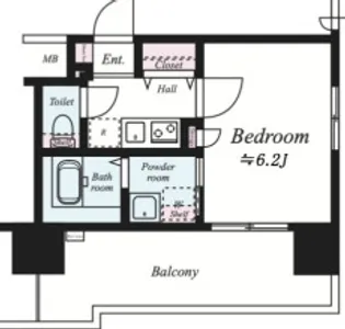 LUXE難波EAST【4階】の間取り