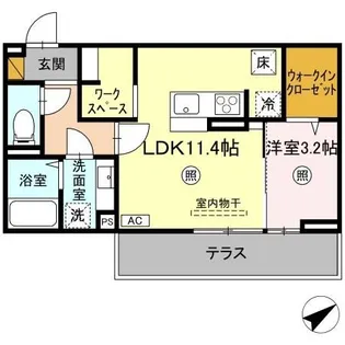 ラピス・ブルー【1階】の間取り