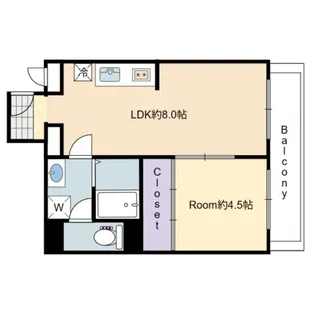 朝日プラザ堺【5階】の間取り