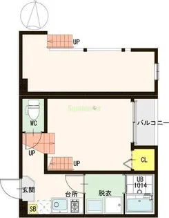 プランドール旭ヶ丘【1階】の間取り