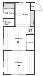 第五富士見荘【1階】の間取り