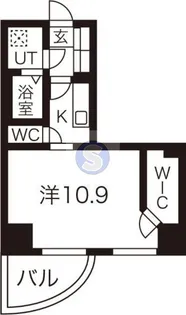 エグゼ難波東【7階】の間取り