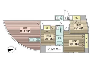 Aden 宮の森【7階】の間取り