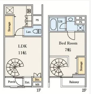 四谷アパートメント【2階】の間取り