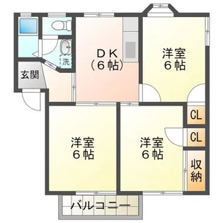 アメニティ佃B棟【2階】の間取り