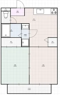 メゾニティ小林【1階】の間取り