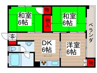 蓮見マンション【1階】の間取り
