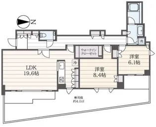 東京都目黒区青葉台3【マンション】の間取り