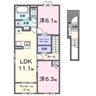 STAYGOLD北上II【2階】の間取り