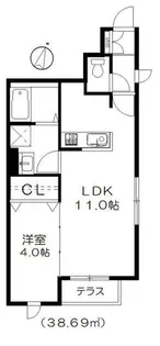 リオ ピエドラ【1階】の間取り