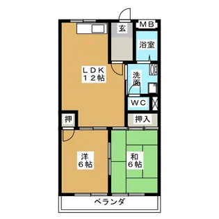 村瀬マンション【4階】の間取り