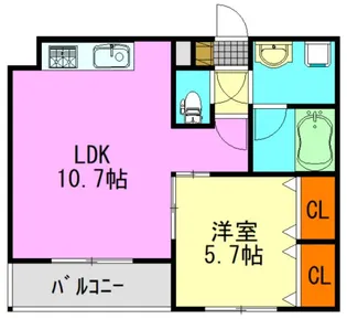 ピュアコート【2階】の間取り