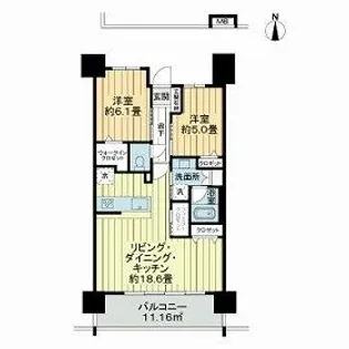 ライオンズ浦添城間グランテラス【14階】の間取り