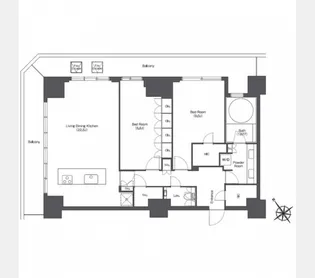 東京ポートシティ竹芝レジデンスタワー【18階】の間取り