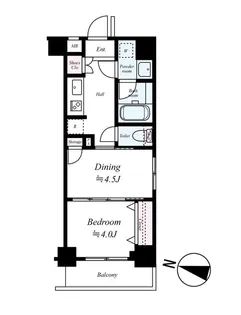 日神デュオステージ蓮根【4階】の間取り