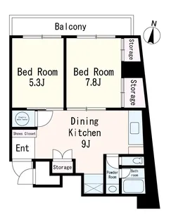 パレドール日本橋【3階】の間取り