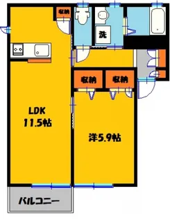 PUAS城南B【2階】の間取り