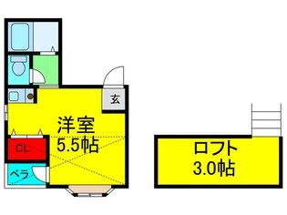 フジ・グリーンマンション【2階】の間取り