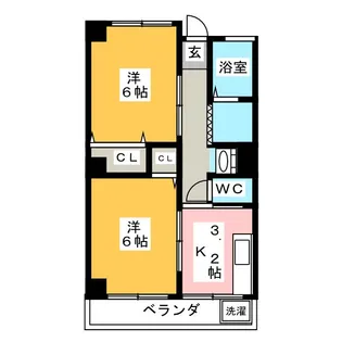 第18和興マンション 北館【4階】の間取り