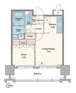 RJRプレシア博多駅前【8階】の間取り