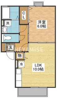 メルベーユ尾崎【1階】の間取り