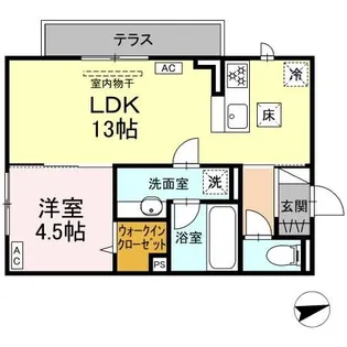 Belle Demeure【1階】の間取り