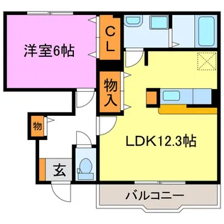 ウッドベース古城【1階】の間取り