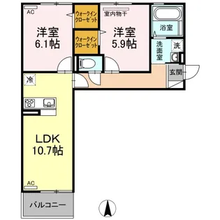 チェリーブロッソム E棟【3階】の間取り