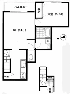 イルマーレ千歳船橋【2階】の間取り