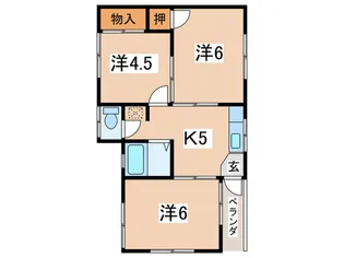 ハイツ石井【2階】の間取り