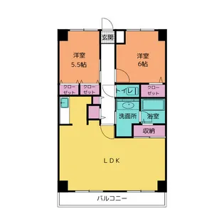 マンションベルシー【1階】の間取り