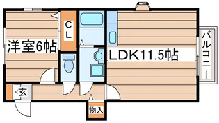 エスト・ハナセン【1階】の間取り