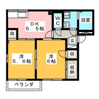 マリフレールつきみ野III【1階】の間取り