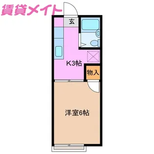 マリオ豊田B【2階】の間取り